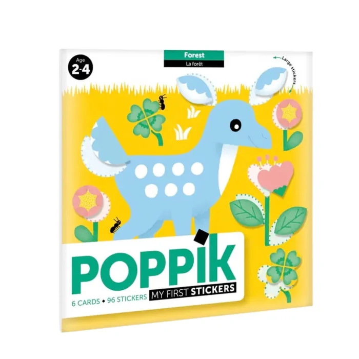 6 cartes + 96 gommettes Animaux de la forêt Poppik Marque