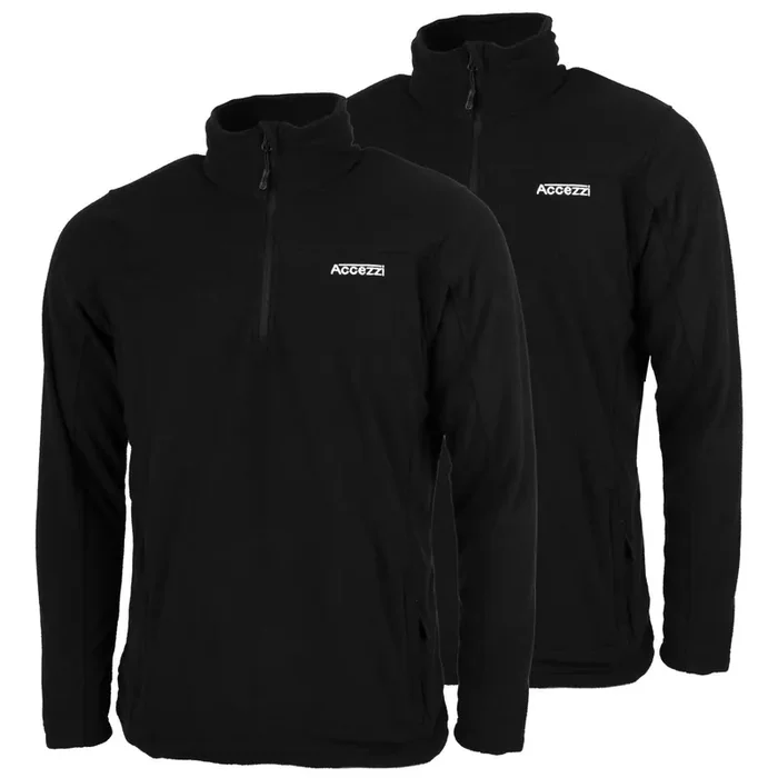 Accezzi pull polaire, hommes, noir, 2 pack Premium