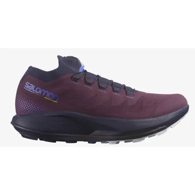 Achat Immédiat Chaussures de trail Salomon PULSAR TRAIL/PRO W Grape wine/Night sky/Lunar rock