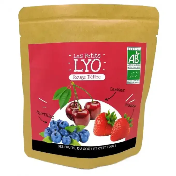 Achat Immédiat Fruits lyophilisés Voyager Rouge Délice Bio 10G
