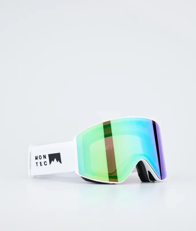 Acheter En Ligne Montec Scope Masque de ski White W/Tourmaline Green Mirror
