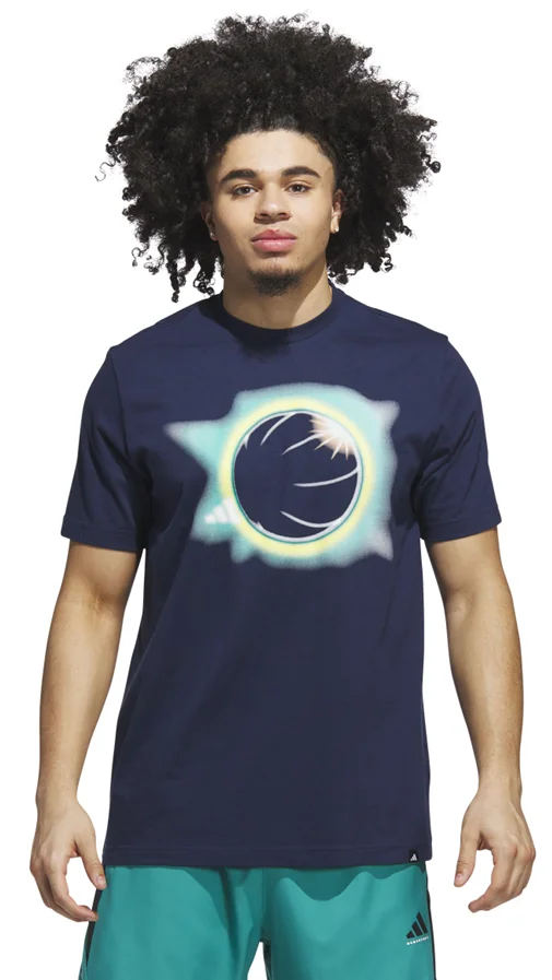 Adidas Basketball Novelty Eclipsed Graphic Tee « Night Indigo »