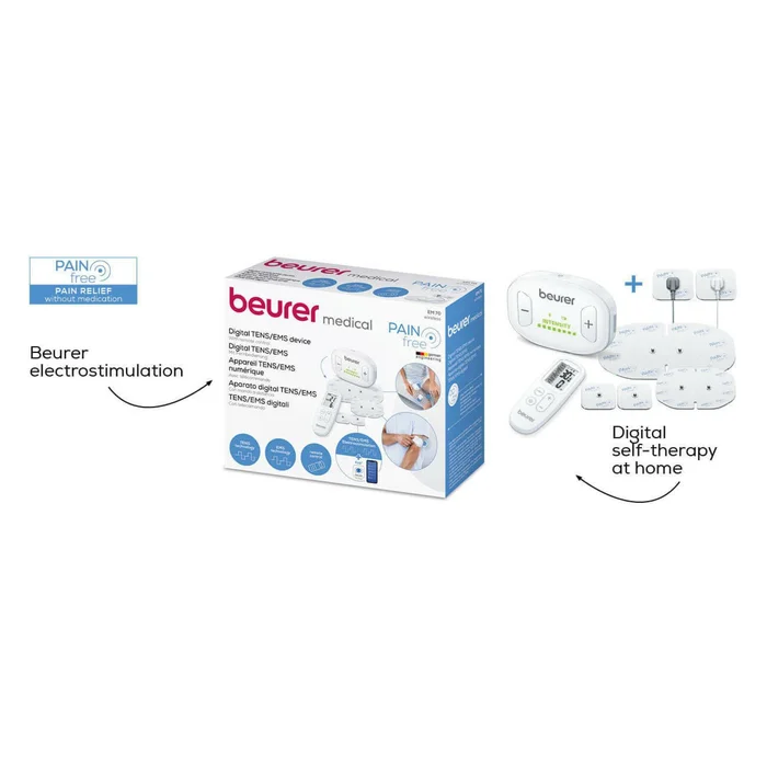 Appareil électrostimulation MS/TENS sans fil connecté Beurer EM 70 BT