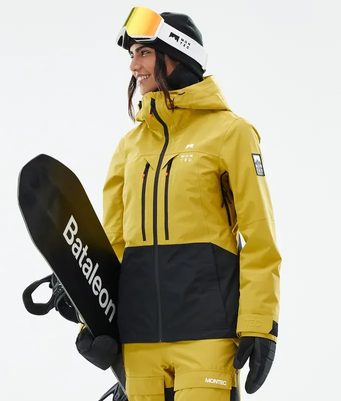 Artisanat Montec Moss W Veste Snowboard Femme Yellow/Black