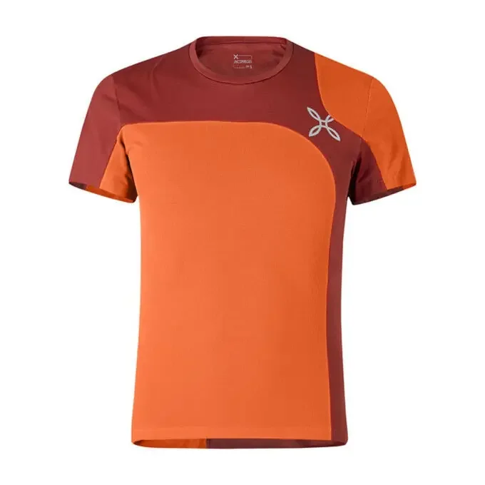 Authentique Tee-shirt homme Montura Outdoor Style – Orange vif/Tabac