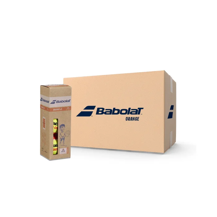 Babolat Caja naranja de 24 tubos de 3 bolas