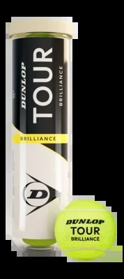 Balle de Tennis Dunlop Tour Brilliance 4-Tin (Carton 18×4) 2025