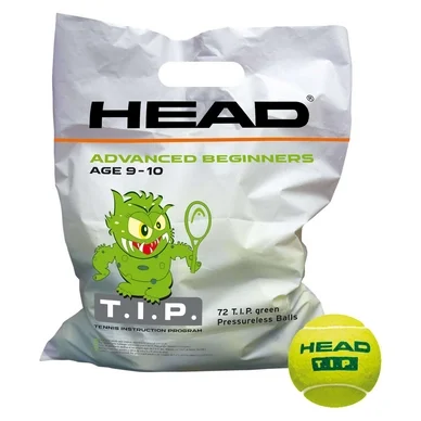 Balles de Tennis HEAD TIP Vert (72 Pièces)