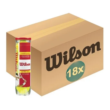 Balles de Tennis Wilson Championship Extra Duty 4 Boîtes (Boîte 18×4)