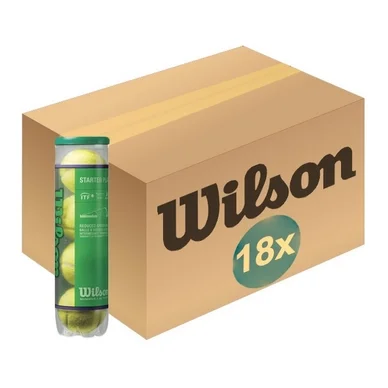Balles de Tennis Wilson Starter Play Green 4T Jaune (Carton 18×4)