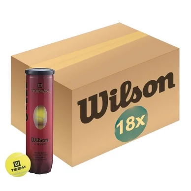 Balles de tennis Wilson Team W Practice T Jaune (Carton 18×4)