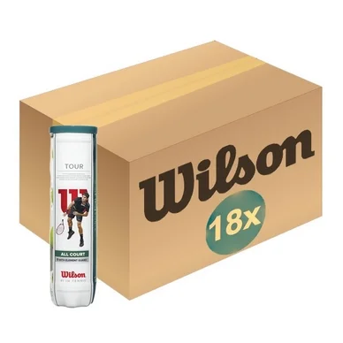 Balles de tennis Wilson Tour All Court 4-unités Jaune (Carton 18×4)