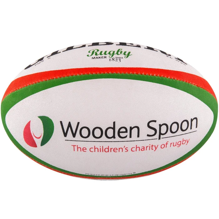 Ballon de rugby Gilbert Wooden Spoon (taille 5) [Taille  5]