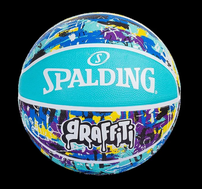 Balón Basket Spalding Blue Graffiti Rubber (Sz7)