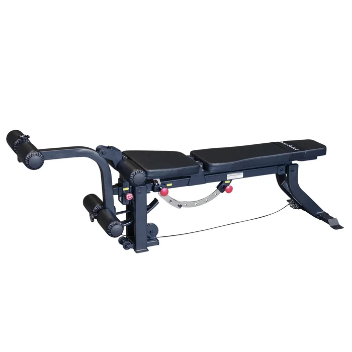 Banc de musculation avec développeur de jambes câblées Body Solid [Taille 194,3×56,4×67 cm]