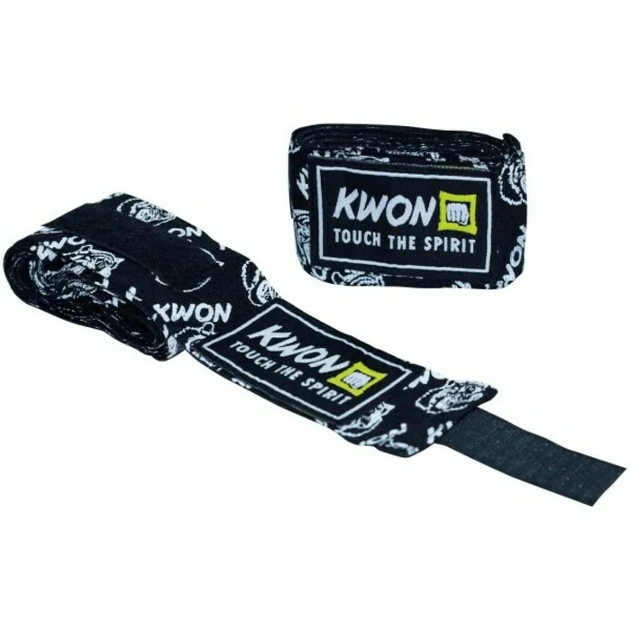 Bandes de boxe inélastique enfant Kwon Tiger [Taille 2 m x 5 cm]