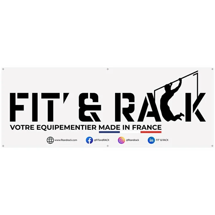 Bannière Fit & Rack [Taille 0,4×1 m/6 œillets]