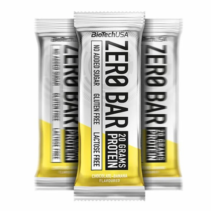 Barre de collations Biotech USA zero bar – Chocolat-banane (x20)