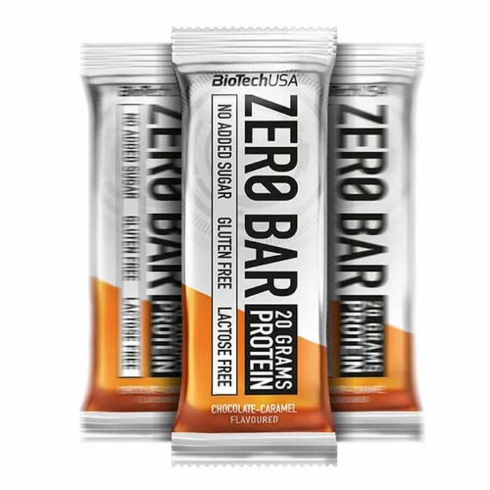 Barre de collations Biotech USA zero bar – Chocolat-caramel (x20)