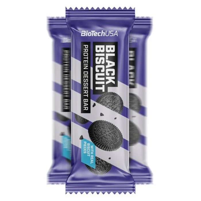 Barre dessert proteinées Biotech USA – Black biscuit (x20)