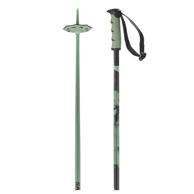 Bâtons de ski SALOMON Steep – Iceberg Green Black Fait Main