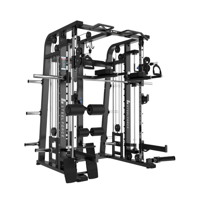 Binom Steel Force B18 Multigym Charge du disque, Triple Poulie, Power Rack, Multipower, Abdos et accessoires