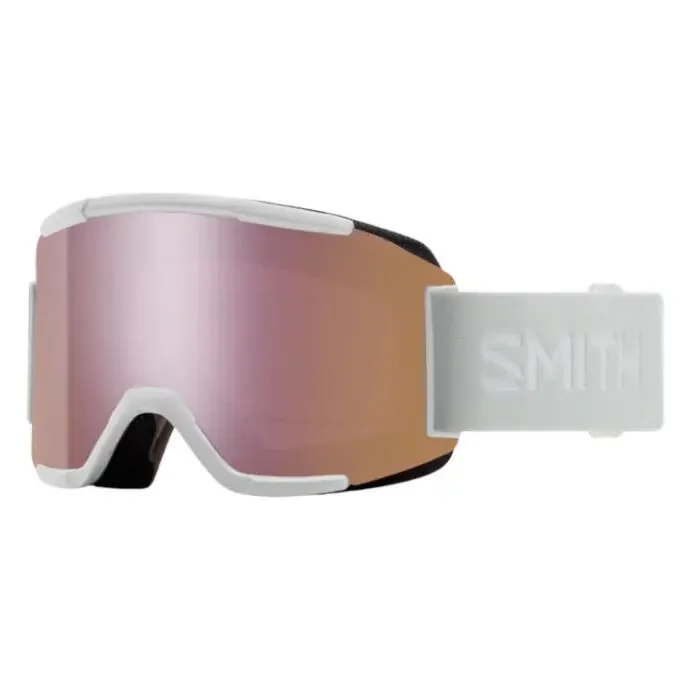 Bon Marché Masque de ski Smith SQUAD S White vapor sun platinum mirror