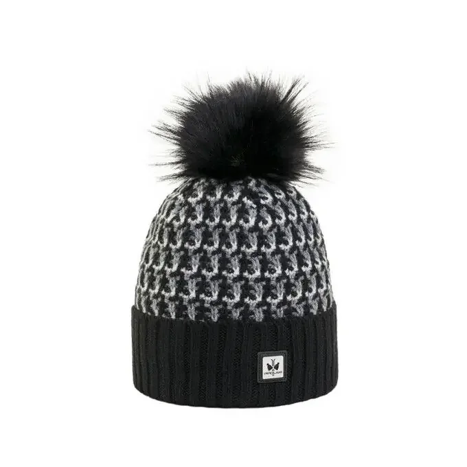 Bonnet à pompon Pipolaki LODI Noir Prix Promo