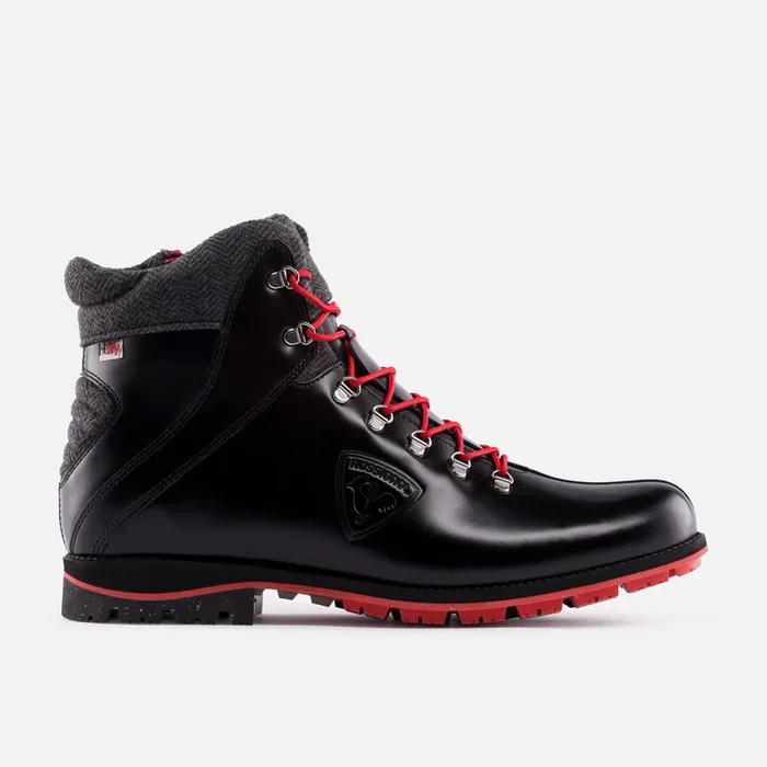 Bottines Chamonix noires brillantes homme Artisanat