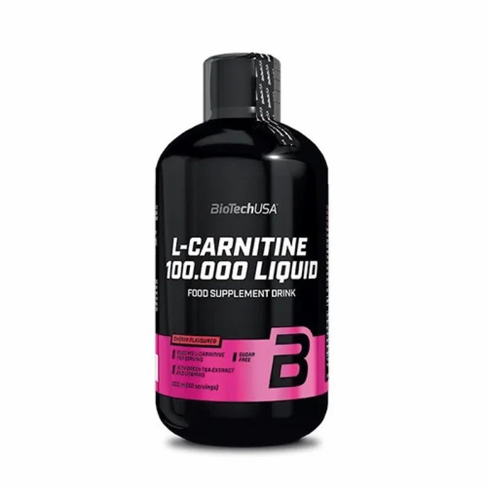 Bouteilles de l-carnitines liquide 100 000 Biotech USA – Cerise – 500ml