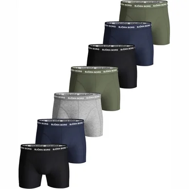 Boxer Björn Borg Homme Core Shorts Sammy Solid Forest Night ( Lot de 7)
