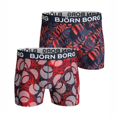 Boxer Björn Borg Men Core LA Tennis & LA Abstract Leaf Chinese Red (Lot de 2)