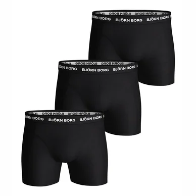 Boxer Björn Borg Men Essenstial Solid Black (Lot de 3)