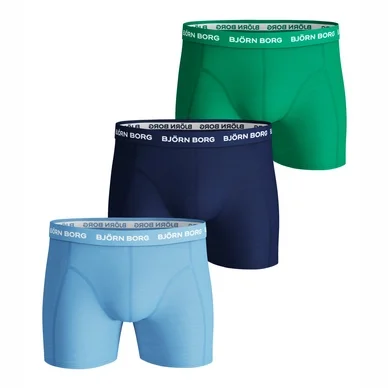 Boxer Björn Borg Men Essential Seasonal Solid Sammy Placid Blue (3 pack)