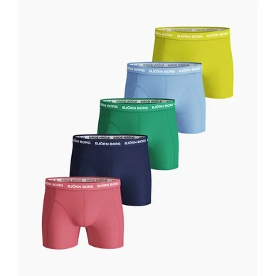 Boxer Bjorn Borg Men Essential Seasonal Solid Sammy Sugar Coral (5 pack)