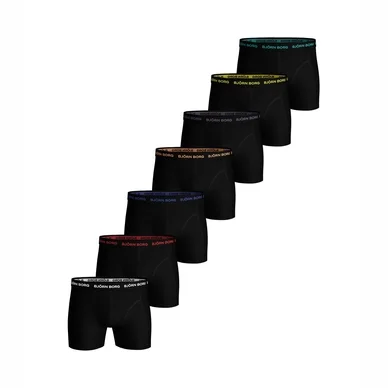 Boxer Björn Borg Men Essential Solid Sammy Black (Lot de 7)
