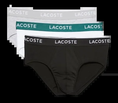 Boxer Lacoste Homme 8H3472 Black/White-Silver Chine