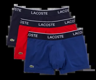 Boxers Lacoste Men Casual Navy Blue / Red / Methylene (Lot de 3)
