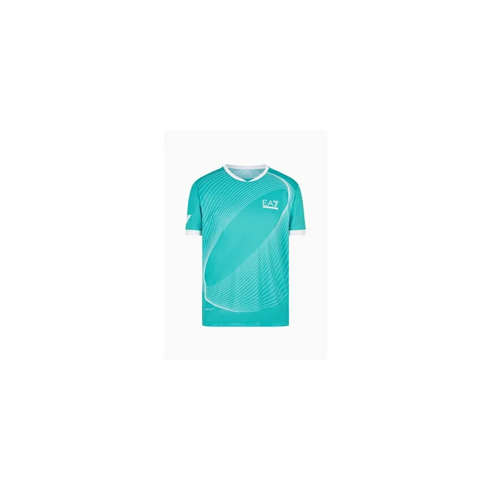 Camiseta de Tenis EA7 Ventus7 Verde PE24, Hombre