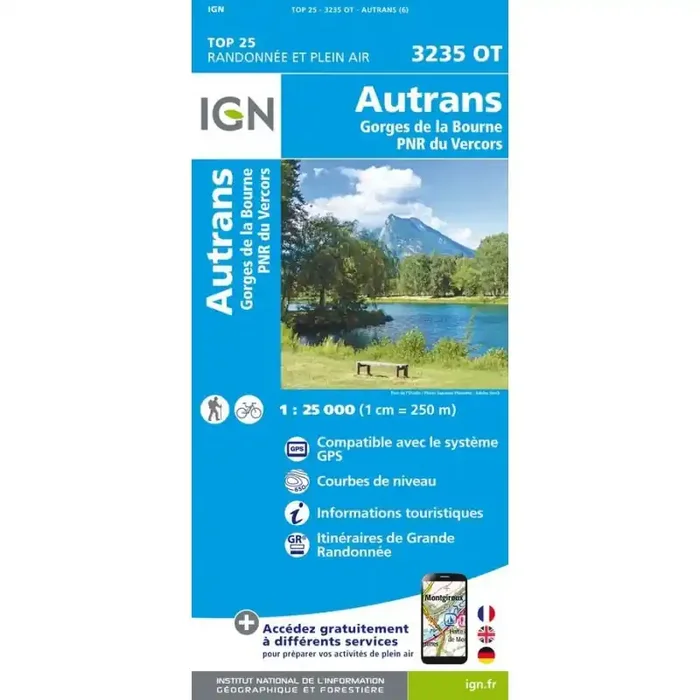 Cartes de randonnée IGN TOP 25 Autrans Parc du Vercors Offre Exclusive