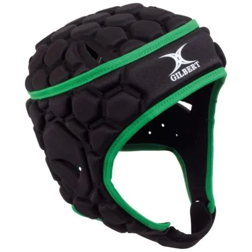 Casque Rugby Adulte XP 250 Noir et Vert Gilbert