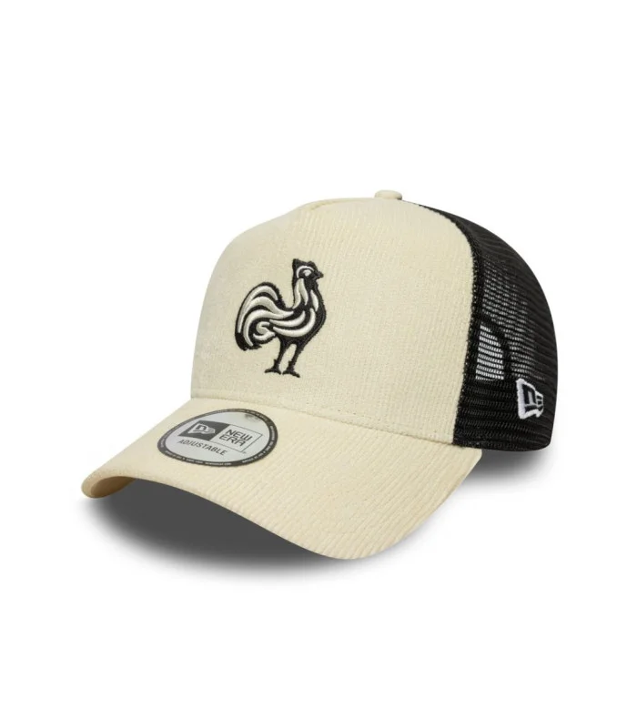 Casquette Cord EF Trucker, 9FORTY Fédération Française de Rugby Beige