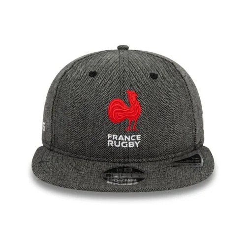 Casquette FRANCE RUGBY & NEW ERA 9FORTY Retro Crown Heritage Gris Adulte