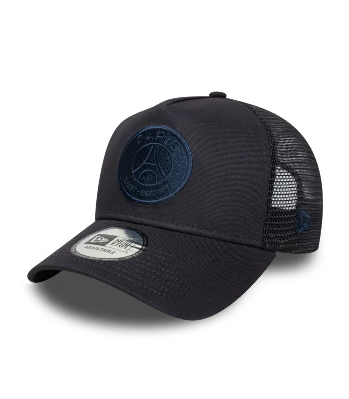 Casquette New Era 9FORTY A-Frame Trucker Adjustable Paris Saint-Germain Football Officiel Tonal Bleu Marine