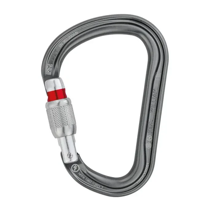 Certifié Mousqueton Petzl WILLIAM SCREW-LOCK