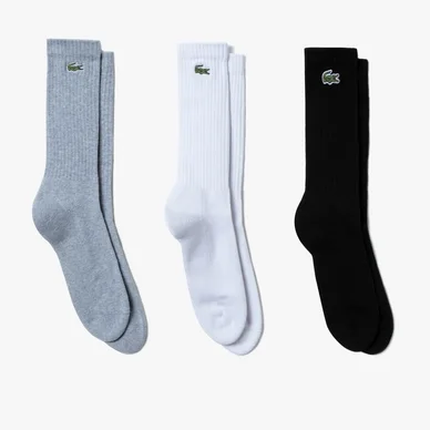 Chaussettes Lacoste RA4182 Grey / White / Black (Lot de 3 paires)