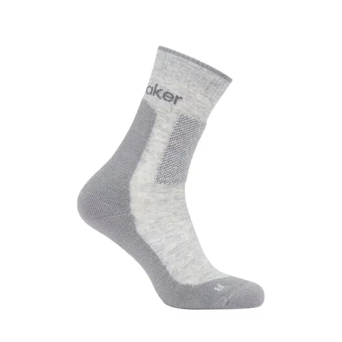 Chaussettes randonnée homme Merino ICEBREAKER Hike+ Medium Crew – Blizzard Hthr / Alloy Paiement Sécurisé