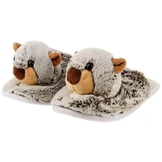 Chaussons Peluche Marmotte Promotion