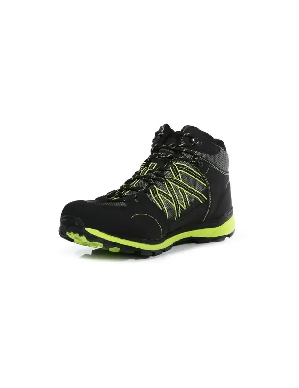 Chaussure de Montagne Homme Regatta Samaris II Mid Black / Electric Lime Super Prix