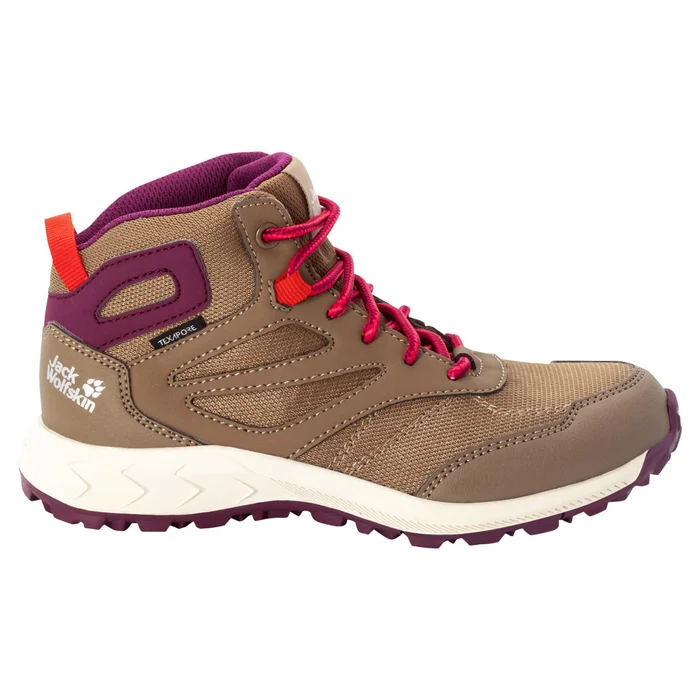 Chaussures de randonnu00e9e enfant Jack Wolfskin Woodland Texaporeid Mid [Taille 26]